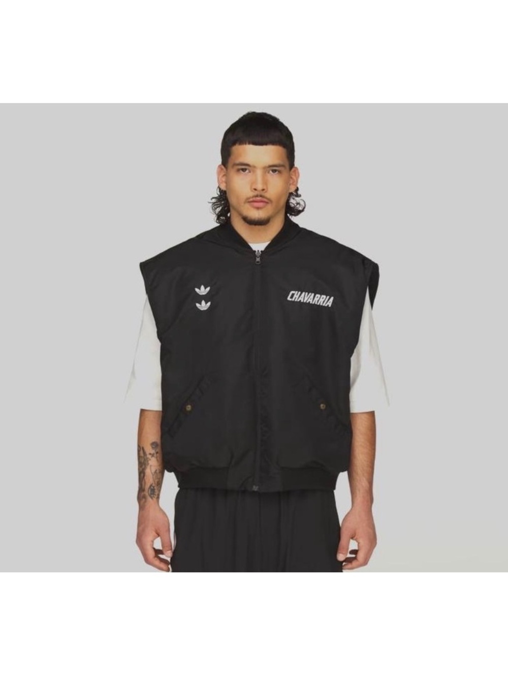Adidas/Willy Chavarria Reversible Padded Vest Black Oversized Vest Size M NWT